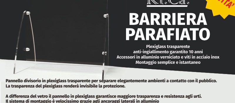 Barriera Plexiglass protezione plexiglass - Pannelli parafiato